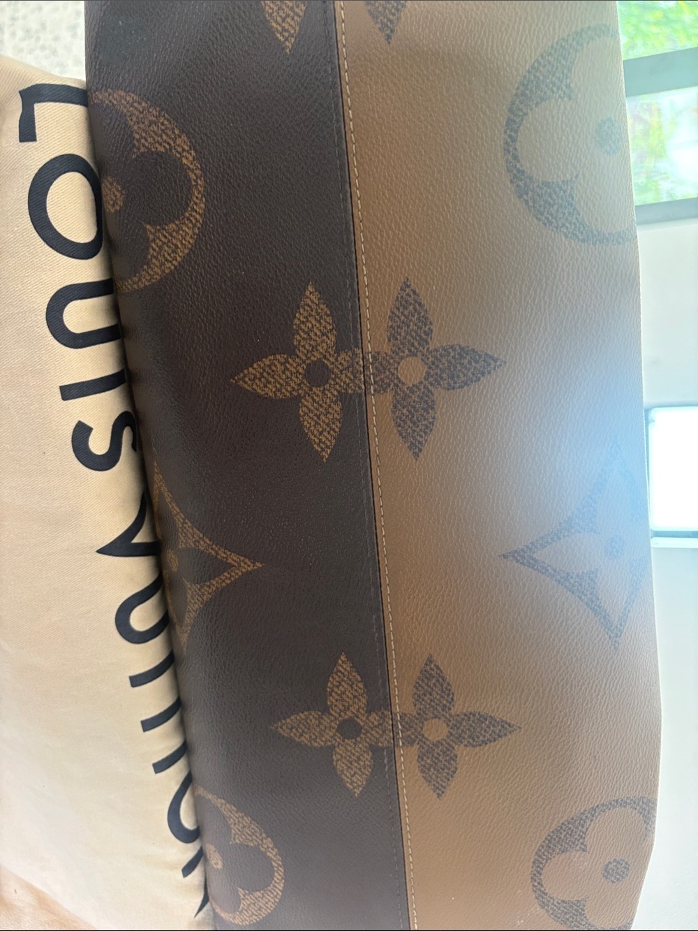 Louis Vuitton Monogram Canvas Tote in Brown and Gold Hardware - Picture 4 of 6